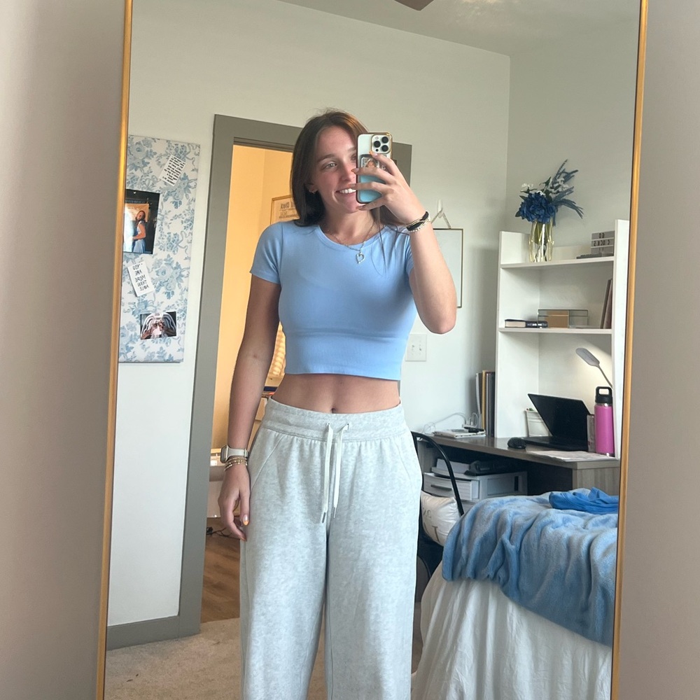 Light Blue Crop Top